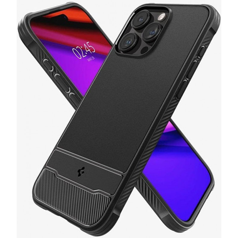 Чохол Spigen для Apple iPhone 15 Pro Max Rugged Armor MagFit, Matte Black