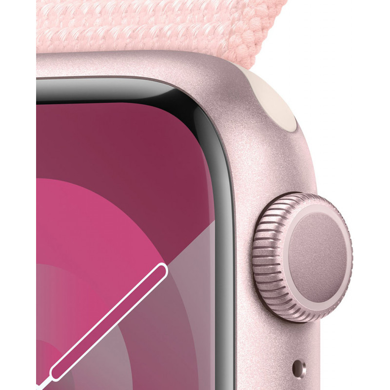 Смартгодинник Apple Watch Series 9 GPS 41mm Pink Aluminium Case with Light Pink Sport Loop